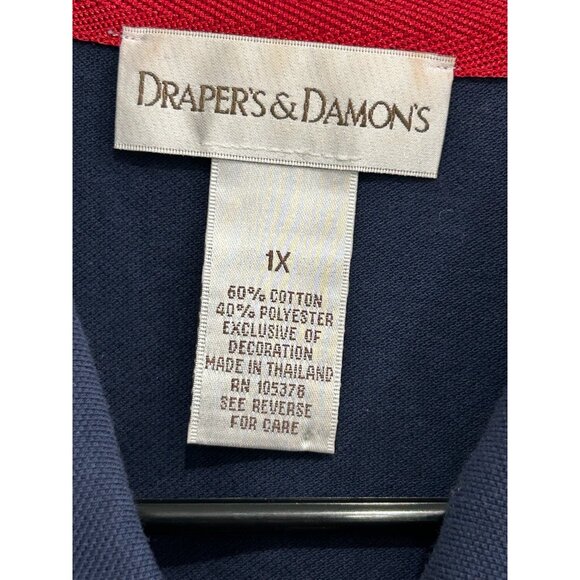 Drapers & Damons Navy Sleeveless Button-Up Vest Sz 1X - Picture 5 of 8